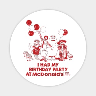 Mcdonalds Birthday Party Magnet